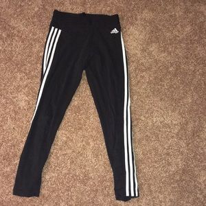 adidas black and white striped leggings